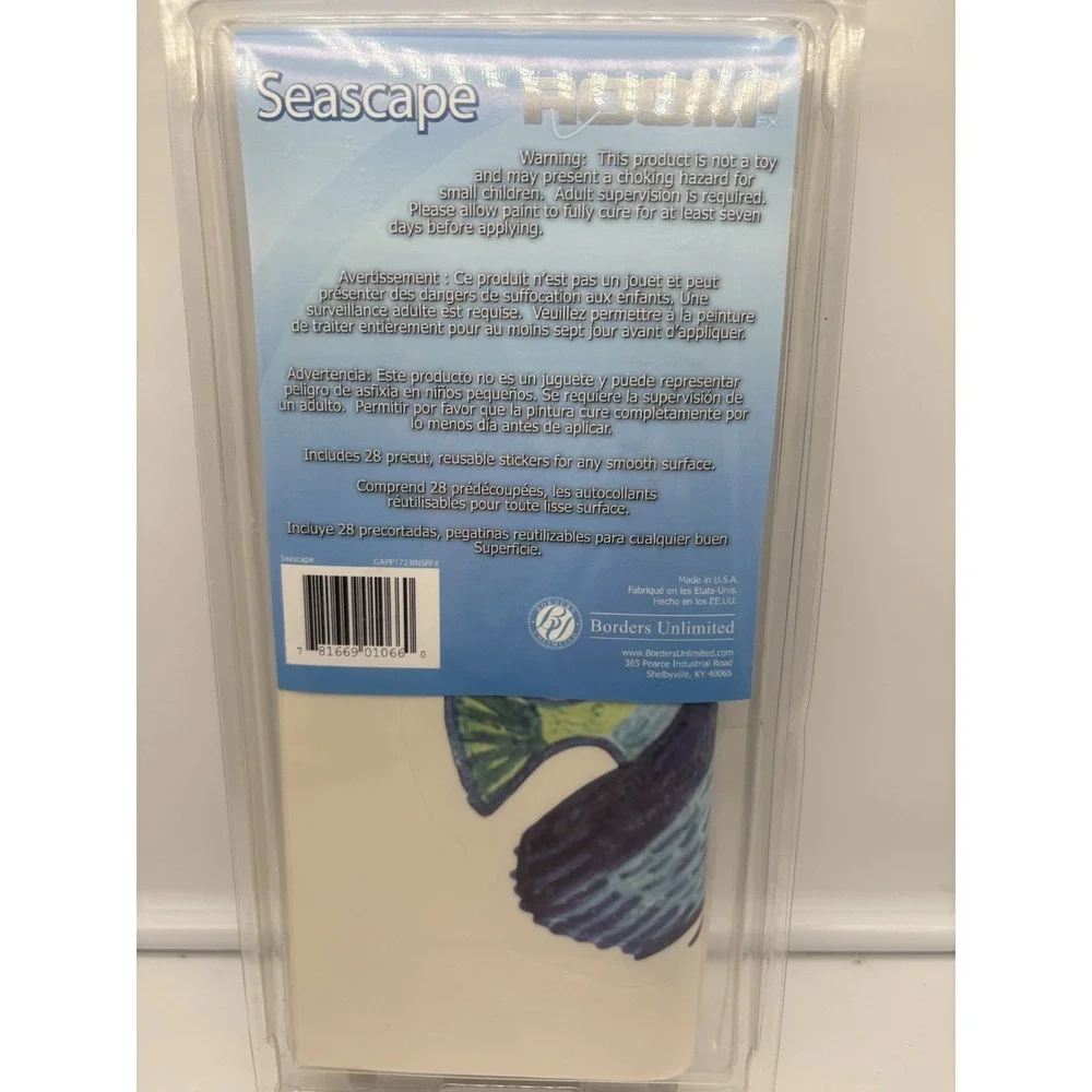 Borders unlimited seascape wall stickers nib